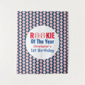 Novice honkbal 1e verjaardag wandkleed (Voorkant)