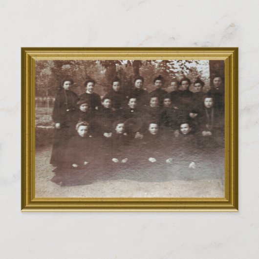 Novice nuns, Frankrijk 1890 Briefkaart (Voorkant)