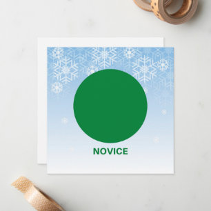 Novice Skier Green Circle Trail Sign Notitiekaartje