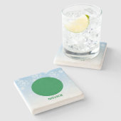 Novice Skier Green Circle Trail Sign Stenen Onderzetter (Zijkant)