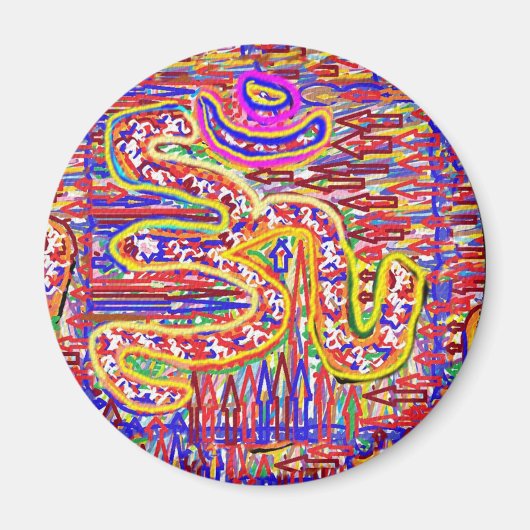 NOVINO Om Mantra - Acrylkunst met hoge energie Magneet (Voorkant)