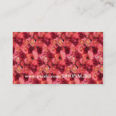 NOVINO Red Roses Visitekaartje (Achterkant)