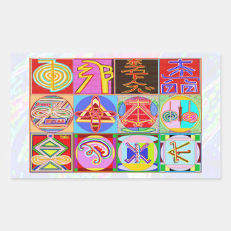 NOVINO ReikiHealing in KARUNA Reiki Symbolen Rechthoekige Sticker