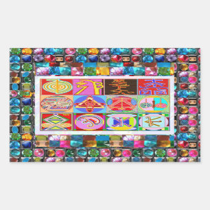 NOVINO ReikiHealing in KARUNA Reiki Symbolen Rechthoekige Sticker