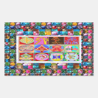 NOVINO ReikiHealing in KARUNA Reiki Symbolen Rechthoekige Sticker