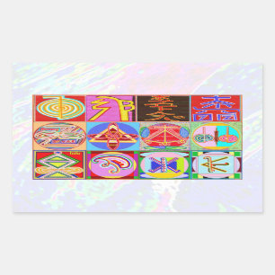 NOVINO ReikiHealing in KARUNA Reiki Symbolen Rechthoekige Sticker