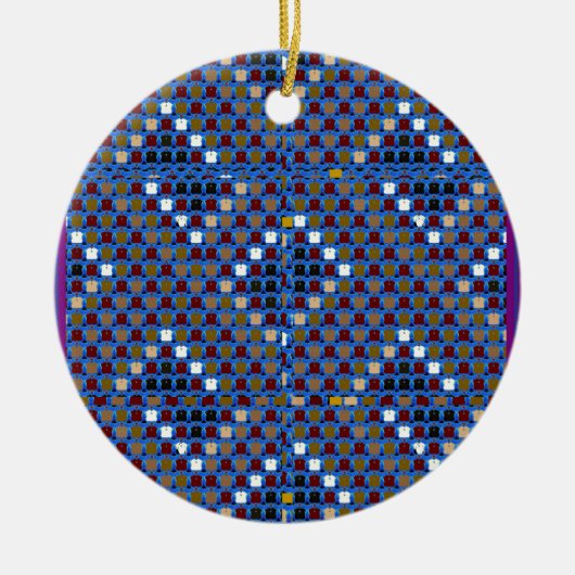 NOVINO Texture Pattern ontmoeten Greet Gifts doona Keramisch Ornament (Voorkant)