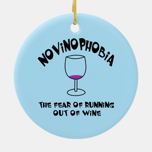 Novinofobie Leeg Glas Keramisch Ornament (Achterkant)