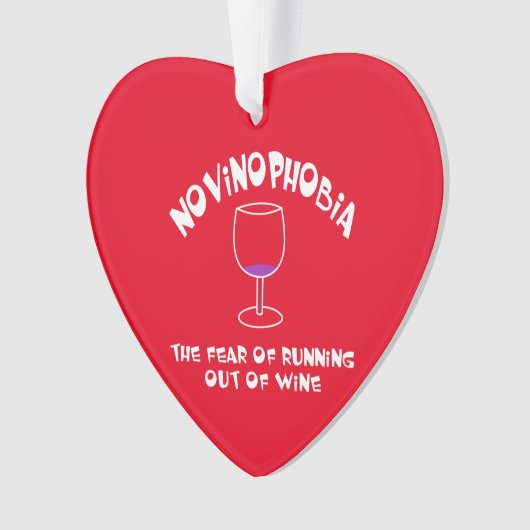 Novinofobie Leeg Glas Ornament (voorkant)