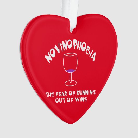 Novinofobie Leeg Glas Ornament (voorkant)