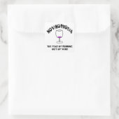 Novinofobie Leeg Glas Vierkante Sticker (Tas)