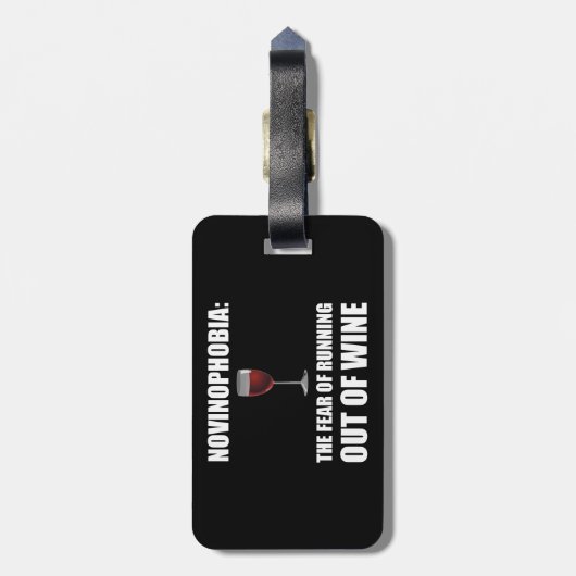 Novinofobie Wijn Bagagelabel (Achterkant verticaal)