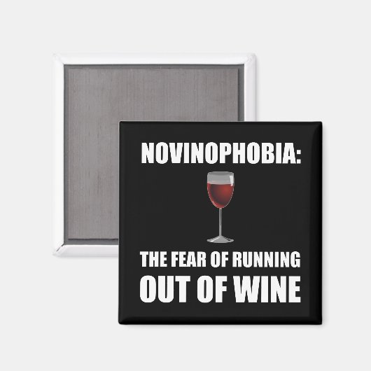 Novinofobie Wijn Magneet (Voorkant / Achterkant)