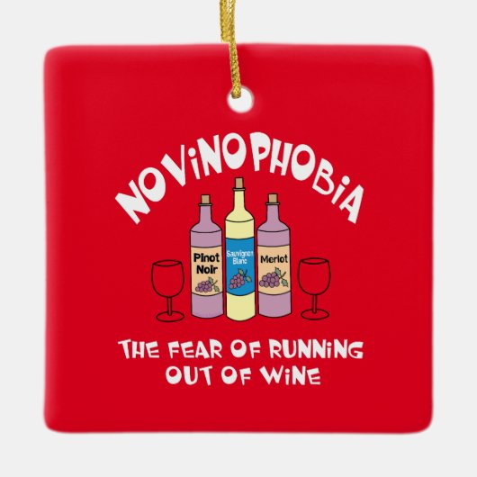 Novinophobia Flessen Keramisch Ornament (Voorkant)