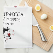 NOVINOPHOBIA Running Out of Wine Quote Theedoek (Quarter Fold)