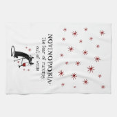 NOVINOPHOBIA Running Out of Wine Quote Theedoek (Horizontaal)