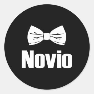 Novio trouwdag ronde sticker
