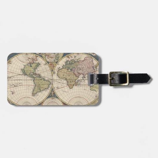 Novissima Totius Terrarum Orbis Tabula Bagagelabel (Voorkant horizontaal)