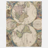 Novissima Totius Terrarum Orbis Tabula Fleece Deken (Voorkant)