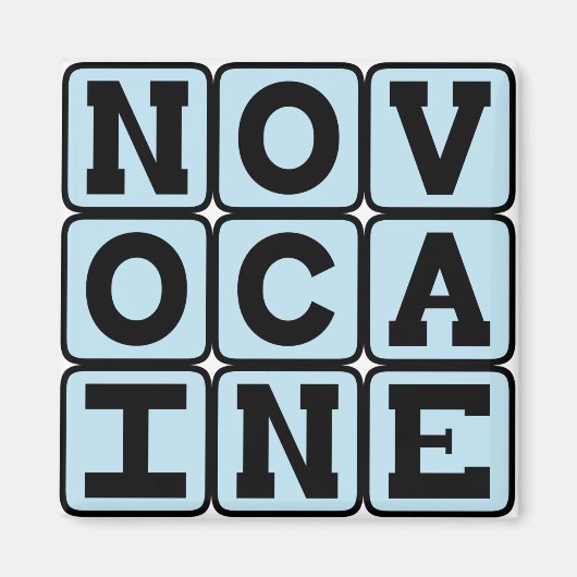 Novocaïne, tandheelkundig anestheticum magneet (Voorkant)