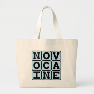 Novocaine, tandheelkundige verdoving grote tote bag
