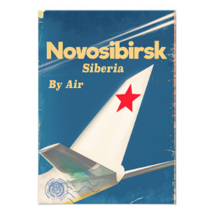Novosibirsk poster van de sovjetunie Siberië
