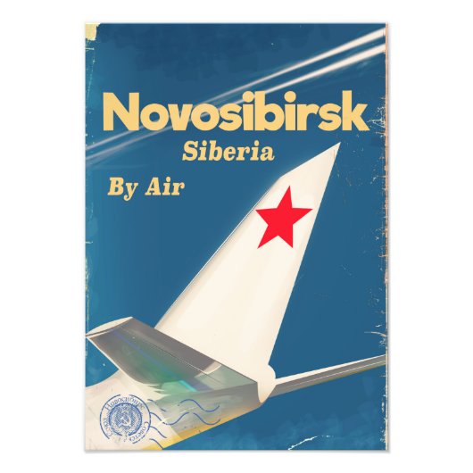 Novosibirsk poster van de sovjetunie Siberië (Voorkant)
