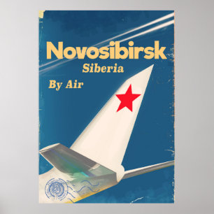 Novosibirsk poster van de sovjetunie Siberië
