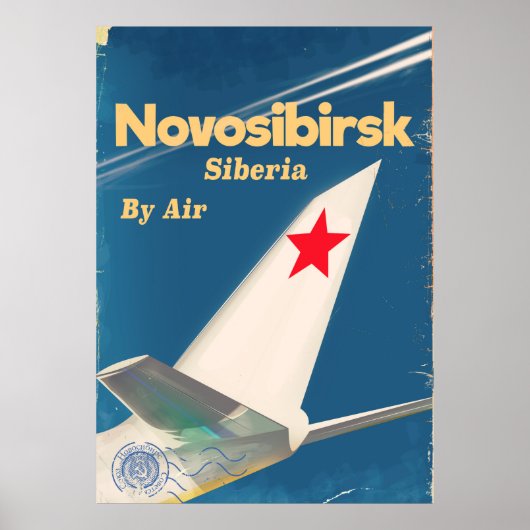 Novosibirsk poster van de sovjetunie Siberië (Voorkant)