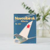 Novosibirsk poster van de sovjetunie Siberië Briefkaart (Staand voorkant)