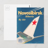 Novosibirsk poster van de sovjetunie Siberië Briefkaart (Voorkant / Achterkant)