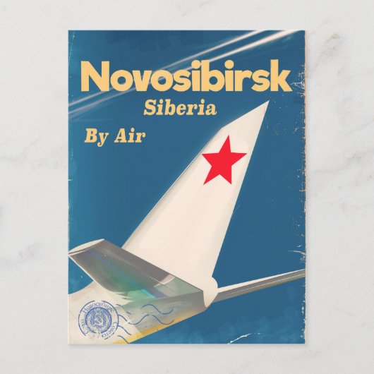 Novosibirsk poster van de sovjetunie Siberië Briefkaart (Voorkant)