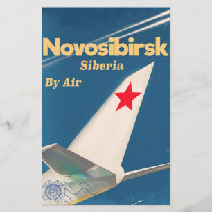 Novosibirsk poster van de sovjetunie Siberië Briefpapier
