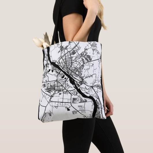 Novosibirsk Russia City Map Tote Bag (Dichtbij)
