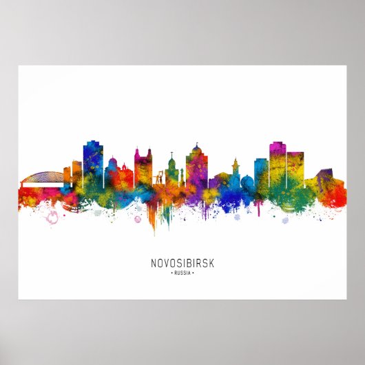 Novosibirsk Russia Skyline Poster (Voorkant)
