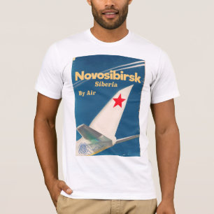 Novosibirsk Siberië sovjetunie vluchtposter T-shirt
