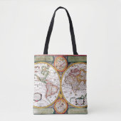 Novvelle Terra Universelle Classical Map Canvas ta Tote Bag (Voorkant)