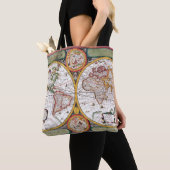 Novvelle Terra Universelle Classical Map Canvas ta Tote Bag (Dichtbij)