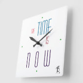 Now Clock Vierkante Klok (Hoek)