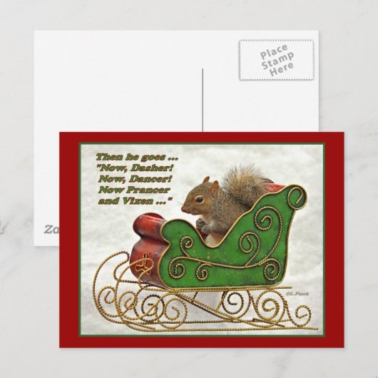 Now Dasher, Now Dancer… Briefkaart (Voorkant / Achterkant)