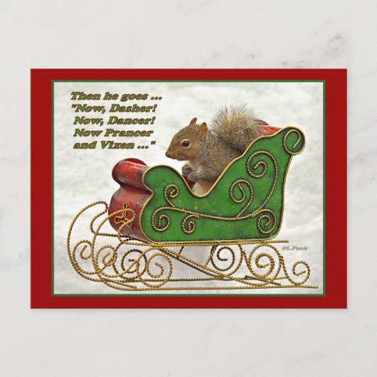 Now Dasher, Now Dancer… Briefkaart (Voorkant)