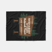 Now Entering I Wishabish Woods National Forest Lan Fleece Deken (Voorkant (Horizontaal))