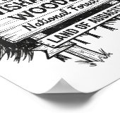 Now Entering I Wishabish Woods National Forest Lan Poster (Hoek)