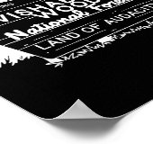 Now Entering I Wishabish Woods National Forest Lan Poster (Hoek)