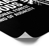 Now Entering I Wishabish Woods National Forest Lan Poster (Hoek)