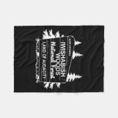 Now Entering Iwishabish Woods National Forest Fleece Deken (Voorkant (Horizontaal))