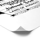 Now Entering Iwishabish Woods National Forest Land Poster (Hoek)