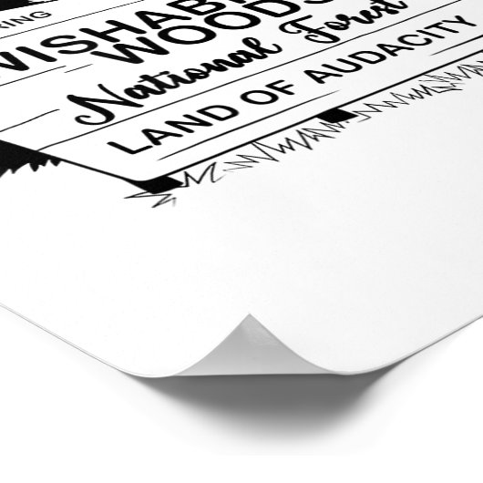 Now Entering Iwishabish Woods National Forest Land Poster (Hoek)