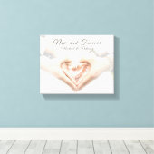 "Now & Forever" Enkele namen Elegant Foto tekst Canvas Afdruk (Insitu (Houten vloer))