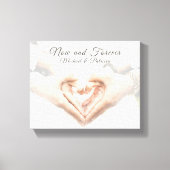 "Now & Forever" Enkele namen Elegant Foto tekst Canvas Afdruk (Voorkant)